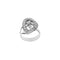 Bague 53 Bague triangulaire en or blanc 18 ct avec diamants taille brillant 58 Facettes 30674