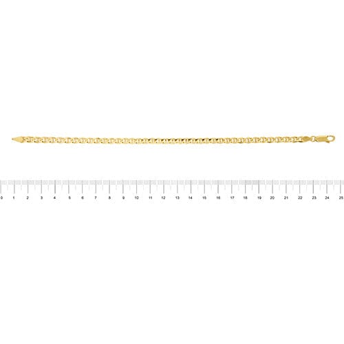 Bracelet Bracelet homme - Maille traverseino en or jaune 18 ct 58 Facettes 30678