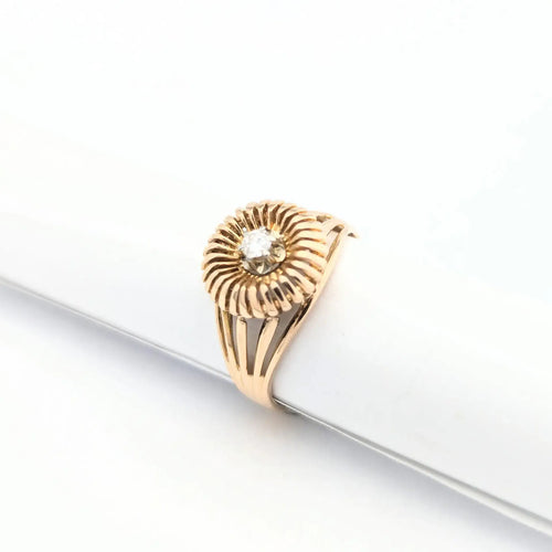 Bague 52 Bague en or jaune 18 carats et diamant 58 Facettes 30717