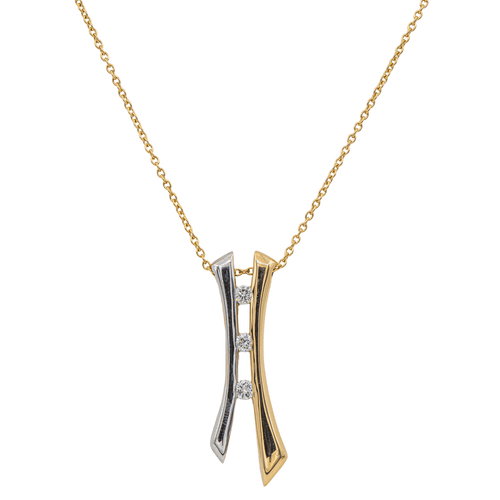 Collier Collier Or jaune, Or blanc Diamant 58 Facettes 3073305CN
