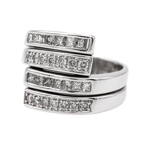 Bague 57 Bague Or blanc Diamant 58 Facettes 3073307CN