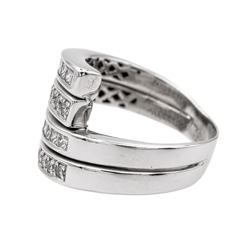 Bague 57 Bague Or blanc Diamant 58 Facettes 3073307CN