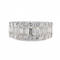Bague 53 Bague en platine 900 sertie de diamants 58 Facettes 3073955CN