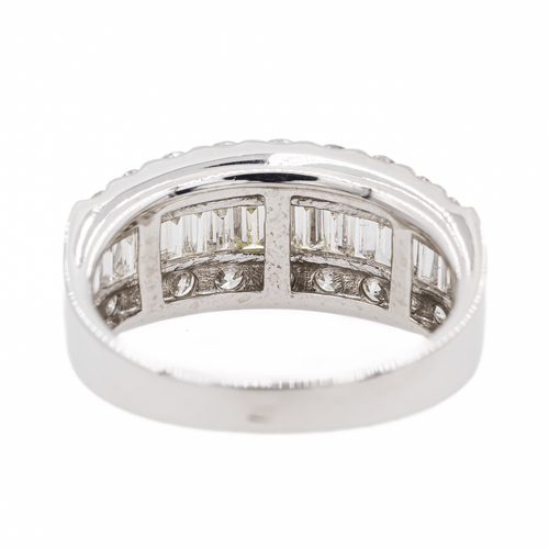 Bague 53 Bague en platine 900 sertie de diamants 58 Facettes 3073955CN