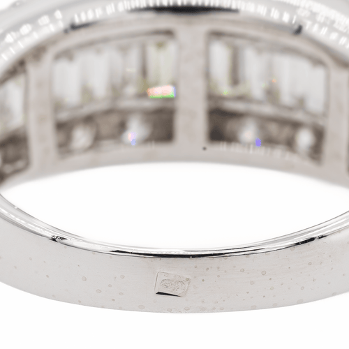 Bague 53 Bague en platine 900 sertie de diamants 58 Facettes 3073955CN