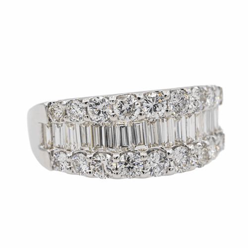 Bague 53 Bague en platine 900 sertie de diamants 58 Facettes 3073955CN