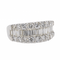 Bague 53 Bague en platine 900 sertie de diamants 58 Facettes 3073955CN