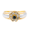 Bague 53 Bague Marguerite Or jaune, Or blanc Saphir, Diamant 58 Facettes 3079746CN
