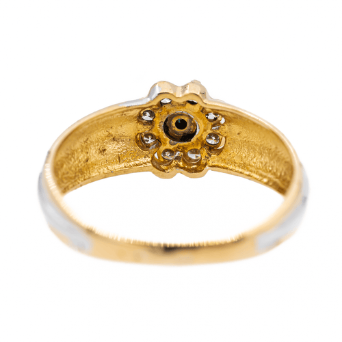 Bague 53 Bague marguerite en or jaune et or blanc saphir et diamants 58 Facettes 3079746CN