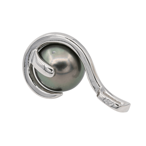 Pendentif Pendentif Or blanc Perle de tahiti, Diamant 58 Facettes 3079901CN