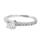 Bague 47.5 Bague solitaire en or blanc 18 carats avec diamant 58 Facettes 3079919CN