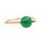 Bague 59 Bague en or rose 18 carats sertie d’une agate verte 58 Facettes 3083780CN