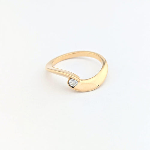 Bague 54 Solitaire - Bague en or jaune 18 carats et diamant 58 Facettes 30885