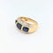 Bague 51.5 Bague en or jaune 18 carats avec saphirs et diamants 58 Facettes 30891
