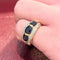 Bague 51.5 Bague en or jaune 18 carats avec saphirs et diamants 58 Facettes 30891