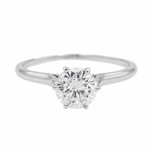 Bague 57 Bague solitaire en or blanc 18 carats avec diamant 58 Facettes 3090581CN