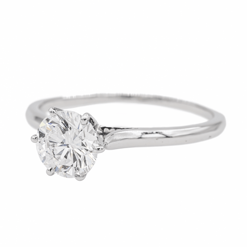 Bague 57 Bague solitaire en or blanc 18 carats avec diamant 58 Facettes 3090581CN