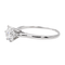Bague 57 Bague solitaire en or blanc 18 carats avec diamant 58 Facettes 3090581CN