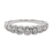 Bague 59 Alliance demi-tour - Bague en or blanc 18 carats et diamants 58 Facettes 3090582CN
