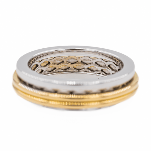 Bague 50.5 Mauboussin - Bague alliance en or blanc et or jaune 18 carats 58 Facettes 3090969CN