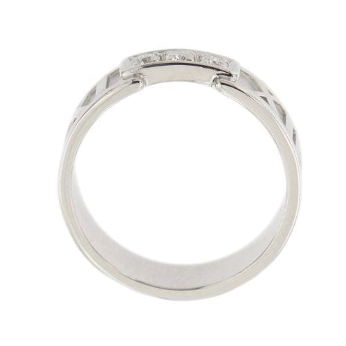 Bague 53 Tiffany & Co Atlas - Bague alliance en or blanc 18 ct et diamants 58 Facettes 30977