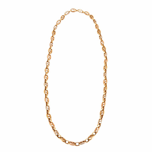 Collier Collier chaîne grain de café en or jaune, blanc et rose 58 Facettes BO/220114