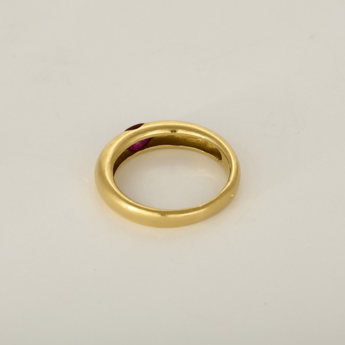 Bague 54 Bague jonc en or jaune et rubis : 0,45 carat 58 Facettes DV32960-2