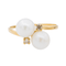 Bague 58 Bague Toi & Moi Or jaune Perle, Diamant 58 Facettes 3105054CN