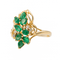 Bague 56 Bague en or jaune 18 carats sertie d’émeraudes et diamants 58 Facettes 3105059CN