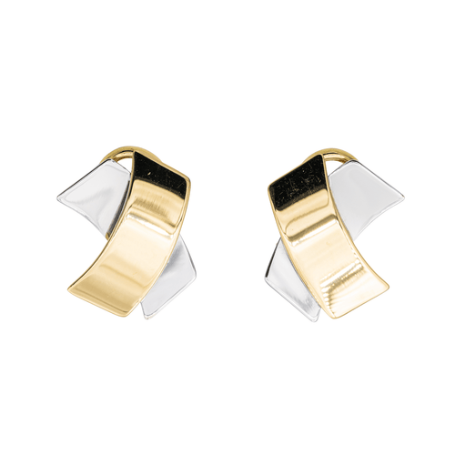 Boucles d'oreilles Boucles d’oreilles à clips en or jaune et or blanc 18 carats 58 Facettes 3105952CN