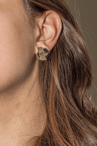 Boucles d'oreilles Boucles d’oreilles à clips en or jaune et or blanc 18 carats 58 Facettes 3105952CN