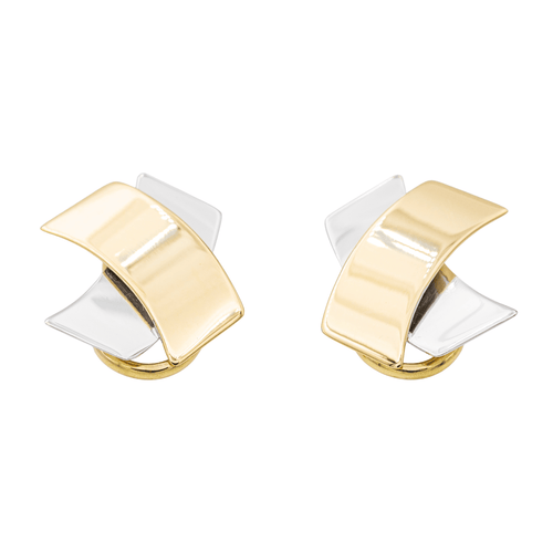 Boucles d'oreilles Boucles d’oreilles à clips en or jaune et or blanc 18 carats 58 Facettes 3105952CN