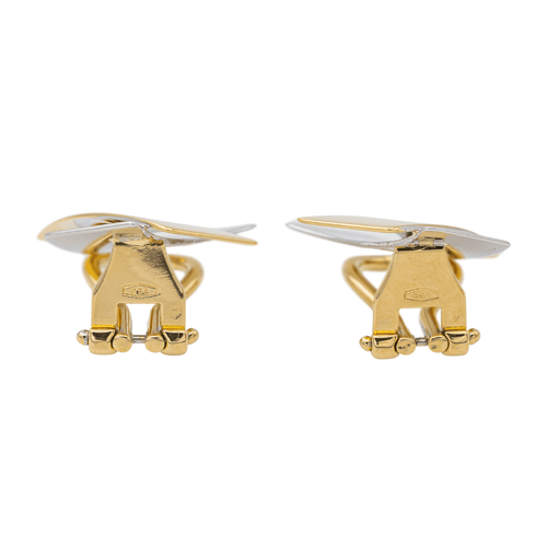 Boucles d'oreilles Boucles d’oreilles à clips en or jaune et or blanc 18 carats 58 Facettes 3105952CN