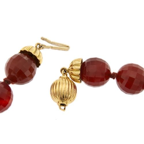 Collier Collier - Cornioline et fermoir en or jaune 18 ct 58 Facettes 31069