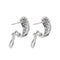 Boucles d'oreilles Boucles d'oreilles en or blanc 18 kt avec diamants taille brillant 58 Facettes 31073