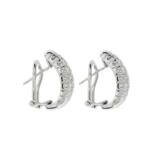 Boucles d'oreilles Boucles d'oreilles en or blanc 18 kt avec diamants taille brillant 58 Facettes 31073