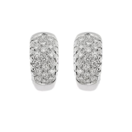 Boucles d'oreilles Boucles d'oreilles en or blanc 18 kt avec diamants taille brillant 58 Facettes 31073