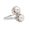 Bague 47 Bague Toi et moi Or blanc Perle, Diamant 58 Facettes 3110014CN