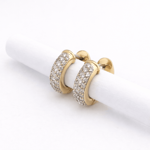 Boucles d'oreilles Boucles d'oreilles en or jaune 18 carats et diamants 58 Facettes 31136