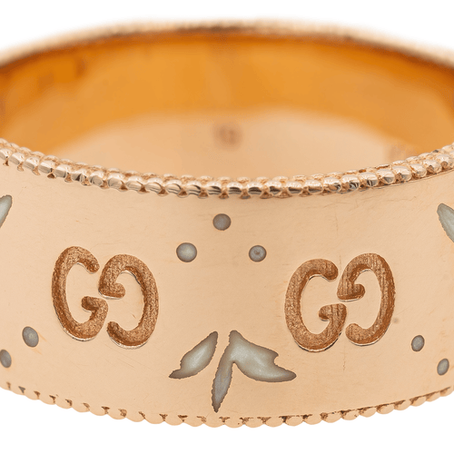 Bague 59 Gucci Bague Icon Blossom Or rose 58 Facettes 3118039CN