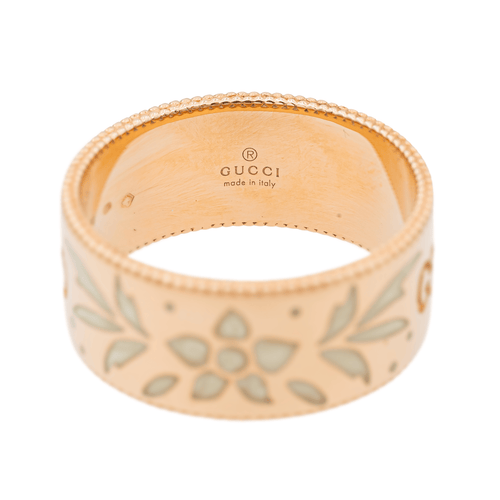Bague 59 Gucci Bague Icon Blossom Or rose 58 Facettes 3118039CN