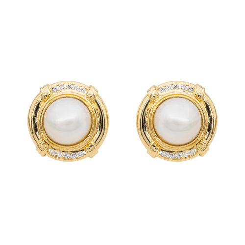 Boucles d'oreilles Boucles d'oreilles Or jaune Perle, Diamant 58 Facettes 3118588CN