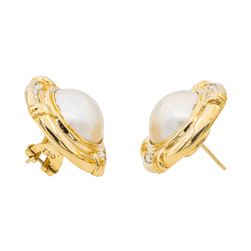 Boucles d'oreilles Boucles d'oreilles Or jaune Perle, Diamant 58 Facettes 3118588CN