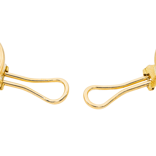 Boucles d'oreilles Boucles d'oreilles en or jaune 18 carats avec perles mabé et diamants 58 Facettes 3118588CN