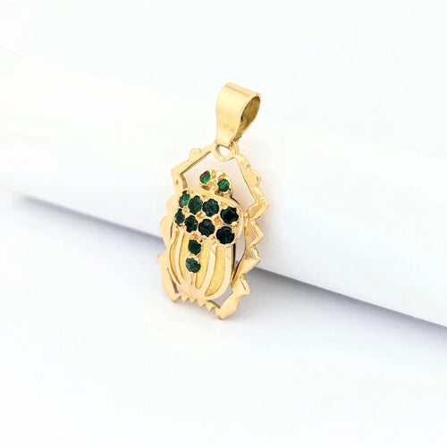 Pendentif Pendentif animalier en or jaune 18 carats et émeraudes 58 Facettes 31188