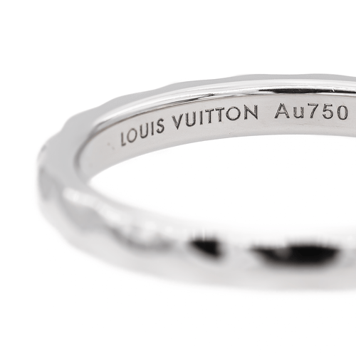 Bague 55 Louis Vuitton Monogram Infini - Bague alliance en or blanc 18 carats 58 Facettes 3120963CN