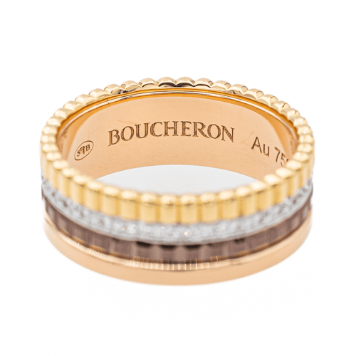 Bague 49 Boucheron Bague Quatre Or jaune, Or blanc, Or rose Diamant 58 Facettes 3121528CN