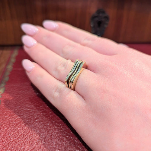 Bague 58 Bague en or jaune 19 carats 58 Facettes 31226