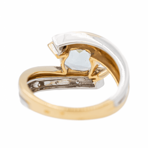 Bague 54 Bague en or jaune et or blanc 18 carats topaze et diamants 58 Facettes 3123435CN