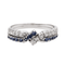 Bague 56 Bague en or blanc 18 carats avec saphirs et diamants 58 Facettes 3124049CN